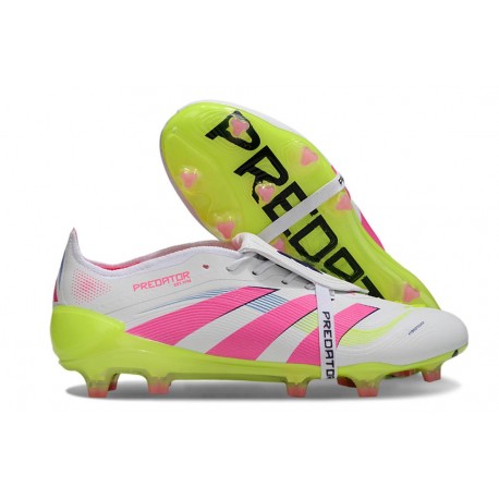 adidas 25 Predator Elite FT FG Blanco Rosa Lúcido Limón Lúcido