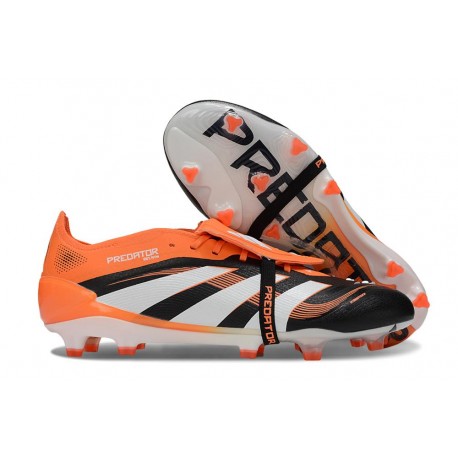 adidas 25 Predator Elite FT FG Negro Blanco Naranja