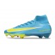 Nike Air Zoom Mercurial Superfly X Elite FG Azul Amarillo Rosa