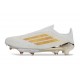 Botines adidas F50+ Laceless FG Blanco Dorado