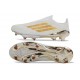 Botines adidas F50+ Laceless FG Blanco Dorado