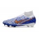 Nike Air Zoom Mercurial Superfly IX Elite FG Blanco Azul Oro