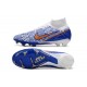 Nike Air Zoom Mercurial Superfly IX Elite FG Blanco Azul Oro