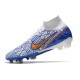 Nike Air Zoom Mercurial Superfly IX Elite FG Blanco Azul Oro