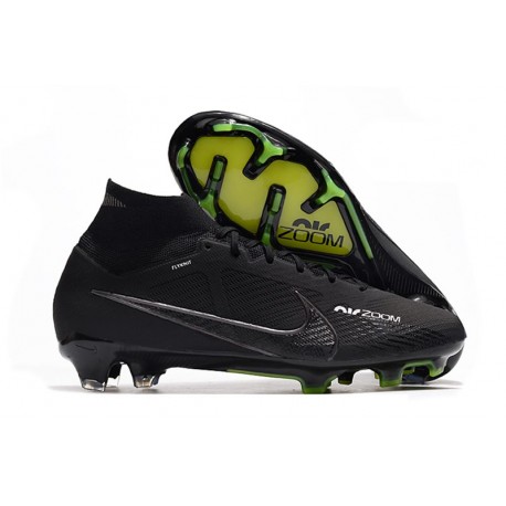 Nike Air Zoom Mercurial Superfly IX Elite FG Negro DK Gris Humo Cumbre Blanco Voltio