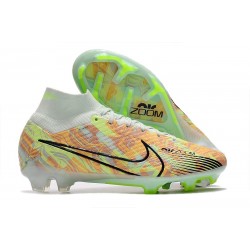 Nike Air Zoom Mercurial Superfly IX Elite FG Casi Verde Oscuro Azul Total Naranja