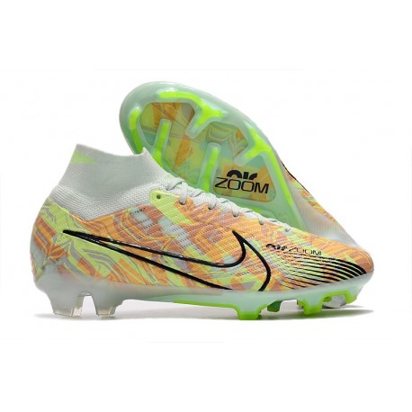 Nike Air Zoom Mercurial Superfly IX Elite FG Casi Verde Oscuro Azul Total Naranja
