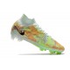Nike Air Zoom Mercurial Superfly IX Elite FG Casi Verde Oscuro Azul Total Naranja