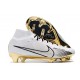 Nike Air Zoom Mercurial Superfly IX Elite FG Blanco Oro Negro