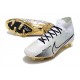 Nike Air Zoom Mercurial Superfly IX Elite FG Blanco Oro Negro