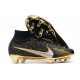 Nike Air Zoom Mercurial Superfly IX Elite FG Negro Oro Argento