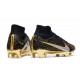 Nike Air Zoom Mercurial Superfly IX Elite FG Negro Oro Argento