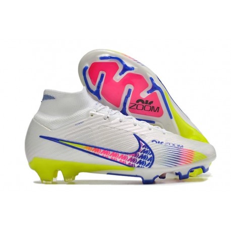 Nike Air Zoom Mercurial Superfly IX Elite FG Blanco Rosa Azul