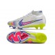 Nike Air Zoom Mercurial Superfly IX Elite FG Blanco Rosa Azul