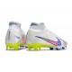 Nike Air Zoom Mercurial Superfly IX Elite FG Blanco Rosa Azul