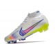 Nike Air Zoom Mercurial Superfly IX Elite FG Blanco Rosa Azul