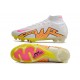 Nike Zoom Mercurial Superfly 9 Elite FG Blanco Rosa Amarillo