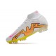 Nike Zoom Mercurial Superfly 9 Elite FG Blanco Rosa Amarillo