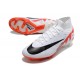 Nike Zoom Mercurial Superfly IX Elite FG Blanco Carmesí Vivo Negro