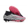 Nike Air Zoom Mercurial Superfly IX Elite SG XXV Plateado Metalizado Rosa Hyper Negro