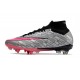 Nike Air Zoom Mercurial Superfly IX Elite SG XXV Plateado Metalizado Rosa Hyper Negro