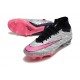 Nike Air Zoom Mercurial Superfly IX Elite SG XXV Plateado Metalizado Rosa Hyper Negro